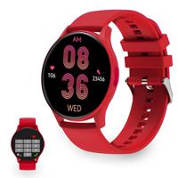 Ksix Core AMOLED Smartwatch met sport-/gezondheidsmodi - Rood