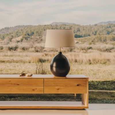 Kave Home Tafellamp 'Foixa' incl kap, 72cm hoog