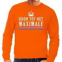 Oranje Door tot het maximale sweater voor heren