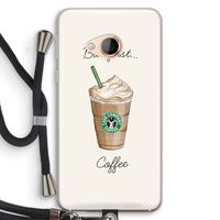 But first coffee: HTC U Play Transparant Hoesje met koord
