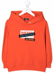 Diesel Kids hoodie à logo imprimé - Orange