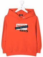 Diesel Kids hoodie à logo imprimé - Orange - thumbnail