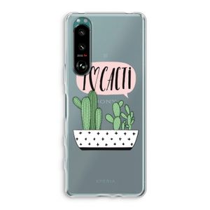 I love cacti: Sony Xperia 5 III Transparant Hoesje