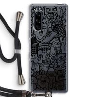 Vexx Black Mixtape: Sony Xperia 5 Transparant Hoesje met koord