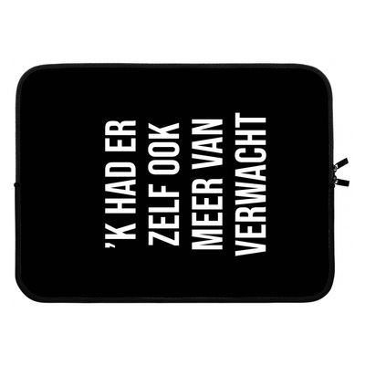 Meer verwacht - Zwart: Laptop sleeve 15 inch
