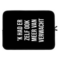 Meer verwacht - Zwart: Laptop sleeve 15 inch