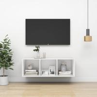 Tv-wandmeubel 37x37x107 cm bewerkt hout wit