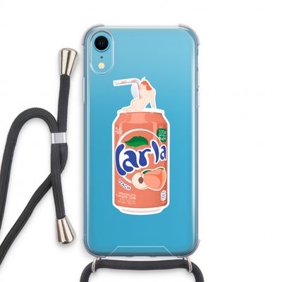 S(peach)less: iPhone XR Transparant Hoesje met koord