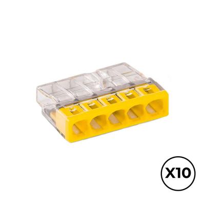 Snelsluiting Wago 2,5 mm 5 Verbindingen (10 Stuks)