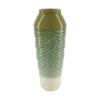 Vaas keramiek groen/crème Ø17xh46cm