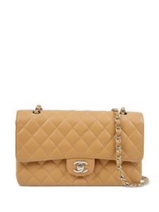 CHANEL Pre-Owned sac porté épaule Double Flap médium (2005) - Marron