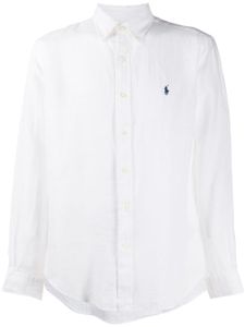 Polo Ralph Lauren chemise en lin à logo brodé - Blanc