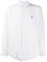 Polo Ralph Lauren chemise en lin à logo brodé - Blanc - thumbnail