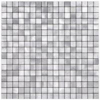 Zelfklevende Mozaïek Tegel Geborsteld Zilver - Mini Blokjes 265x265mm