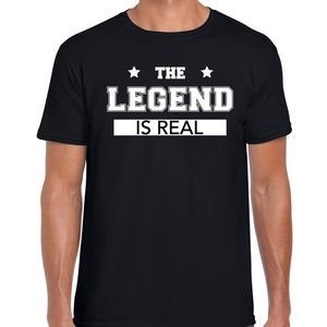 The legend is real fun t-shirt zwart voor heren