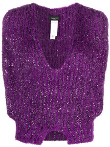 Fabiana Filippi haut en maille à sequins - Violet