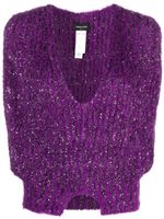 Fabiana Filippi haut en maille à sequins - Violet