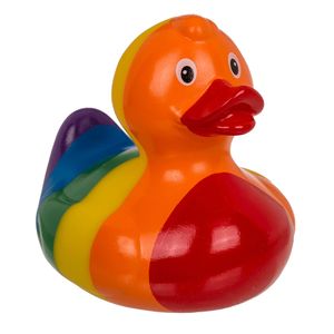 Rubber badeendje - Gay Pride/regenboog thema kleuren - badkamer kado artikelen