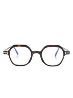 TOM FORD Eyewear lunettes de vue FT5900B à monture hexagonale - Marron