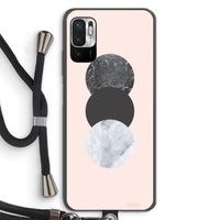 Marmeren cirkels: Xiaomi Redmi Note 10 5G Transparant Hoesje met koord