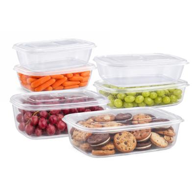 Plasticforte Vershoudbakjes set Classic - 6x stuks - vriezer / magnetron - kunststof - diverse maten Plasticforte Vershoudbakjes set Classic - 6x stuks - vriezer / magnetron - kunststof - diverse maten
