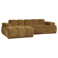 WOOOD Mojo chaise longue bank links ribstof Honinggeel