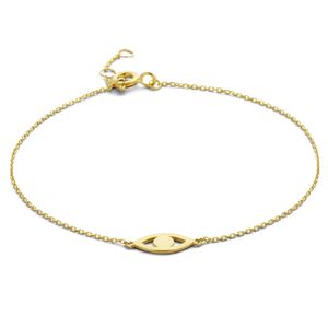 Armband Boze Oog geelgoud 16-18 cm