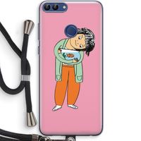 Visknuffel: Huawei P Smart (2018) Transparant Hoesje met koord