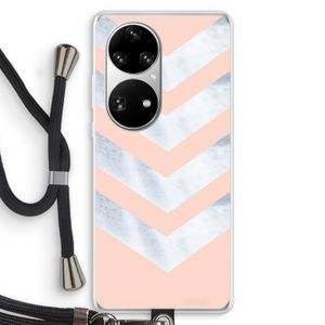 Marmeren pijlen: Huawei P50 Pro Transparant Hoesje met koord