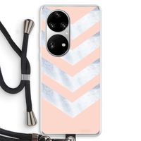 Marmeren pijlen: Huawei P50 Pro Transparant Hoesje met koord