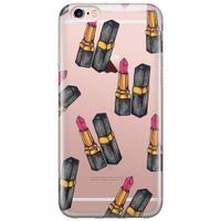 iPhone 6/6s transparant hoesje -  Lipstick print - thumbnail