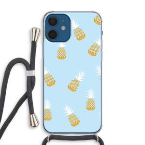 Ananasjes: iPhone 12 Transparant Hoesje met koord