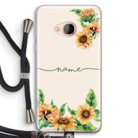 Zonnebloemen: HTC U Play Transparant Hoesje met koord