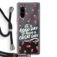 Don't forget to have a great day: Sony Xperia 5 Transparant Hoesje met koord