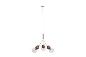 BePureHome Hanglamp 'Babble' Walnoothout, 3-lamps