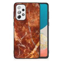 Samsung Galaxy A73 Marmeren Print Telefoonhoesje Marmer Bruin
