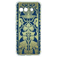 Google Pixel 9a Hoesje - Beige Flowers TPU Antishock Google Pixel 9a Hoesje - Beige Flowers TPU Antishock