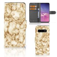 Samsung Galaxy S10 | Bookcase | Marmer Goud
