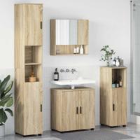 Badkamermeubelset met opslag 4 pcs Sonoma eiken 61 x 35 x 64 cm