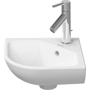 Duravit Me by starck hoekfontein 43x38cm 1 kraangat met overloop wit 0722430000