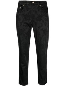 Versace Pre-Owned pantalon court à fleurs en jacquard - Noir