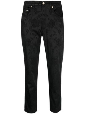 Versace Pre-Owned pantalon court à fleurs en jacquard - Noir