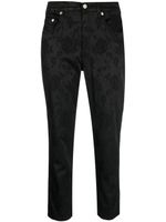 Versace Pre-Owned pantalon court à fleurs en jacquard - Noir - thumbnail