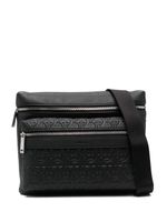 Ferragamo sac à bandoulière à motif Gancini - Noir