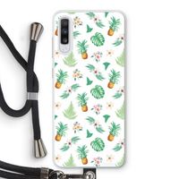 Ananas bladeren: Samsung Galaxy A70 Transparant Hoesje met koord