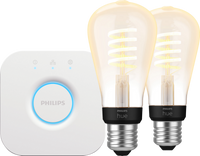 Philips Hue Filament White Ambiance Edison 2-Pack + Bridge - thumbnail