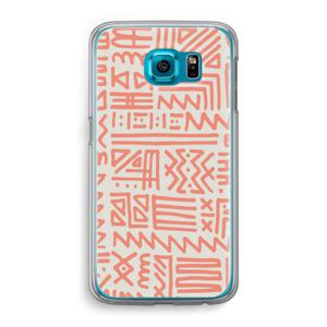 Marrakech Pink: Samsung Galaxy S6 Transparant Hoesje