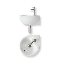 Fonteinset Baseline hoek keramiek 35x35x14.5 cm wit glans