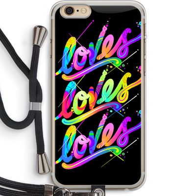 Loves: iPhone 6 PLUS / 6S PLUS Transparant Hoesje met koord