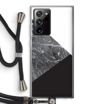 Combinatie marmer: Samsung Galaxy Note 20 Ultra / Note 20 Ultra 5G Transparant Hoesje met koord